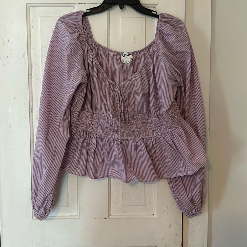 arula striped top size x